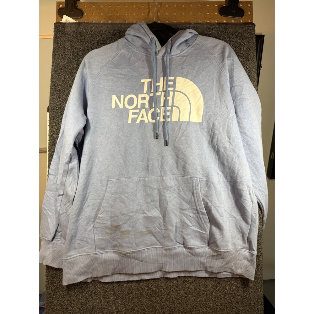 The North Face Hoodie Womens XL Blue Logo Pullover Sweatshirt
